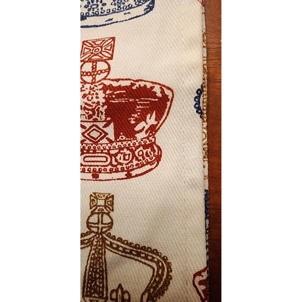 Vintage Crown theme apron red blue gold